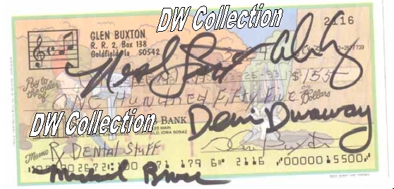 Glen Buxton personal check