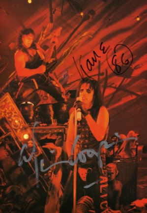 Signed Alice Cooper and Kane Roberts